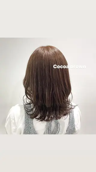 ミディアム カラー パーマ ヘアアレンジ メンズ キッズ ネイル マツエク・マツパ 透明感カラー・レイヤ ー🎀amika🎀のヘアスタイル