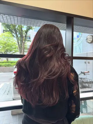 ロング カラー 暖色カラー🤎Red Neo meiのヘアスタイル