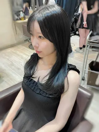 ミディアム カラー✨縮毛矯正✨ ハギワラケンタのヘアスタイル