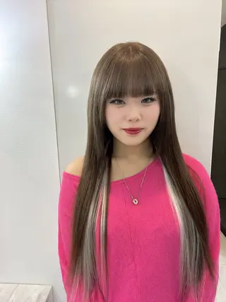 ロング ✨縮毛矯正✖︎顔周り レイヤー✨ナカムラのヘアスタイル