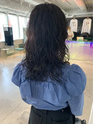 ロング パーマ 宇佐美佳/美髪 ストレート/縮毛矯正のヘアスタイル