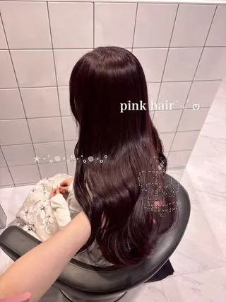 ロング ♡暖色ガーリー/ ピンク/かえで♡のヘアスタイル