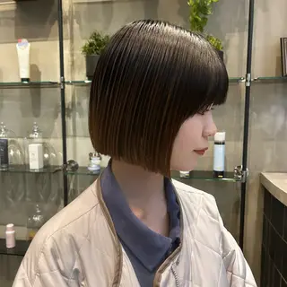 ショート 縮毛矯正・似合わせ タナカ レイヤのヘアスタイル
