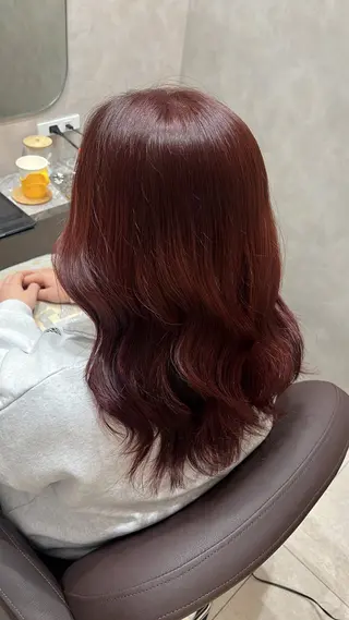 セミロング カラー 🌈安藤愛/透明感 艶カラー🫧ROWのヘアスタイル