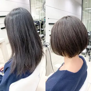 ショート カラー ✂︎レディース のメンズカット屋さんのヘアスタイル