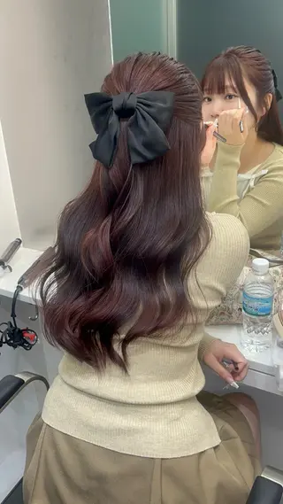 セミロング カラー ヘアアレンジ 愛されカラー🩷 はるなのヘアスタイル