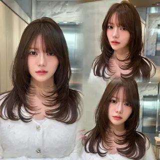 セミロング 銀座副店長/レイヤー /髪質改善/田島のヘアスタイル