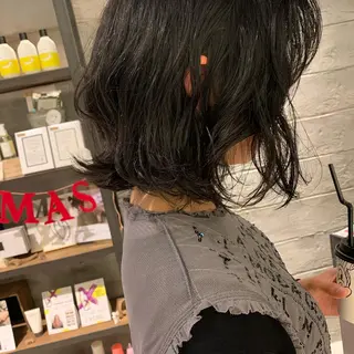 ミディアム パーマ 鳥越 一希のヘアスタイル