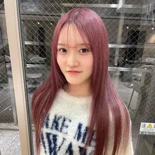 ロング カラー まるやま ひなこ/艶髪カラーのヘアスタイル