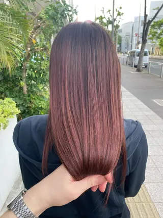 セミロング カラー 髪質改善特化 長澤友哉のヘアスタイル