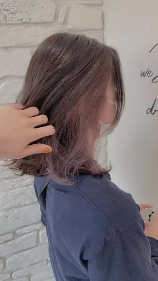 ミディアム カラー 浅岡 のどかのヘアスタイル