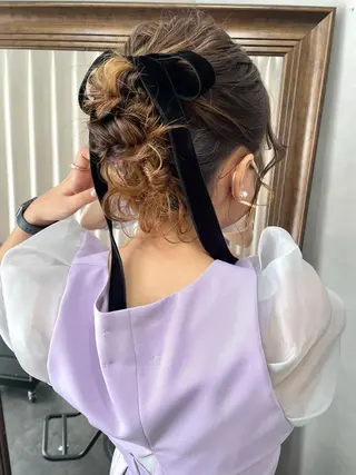 ヘアアレンジ レイヤーカット/透明 感カラー🩵中村友美のヘアスタイル