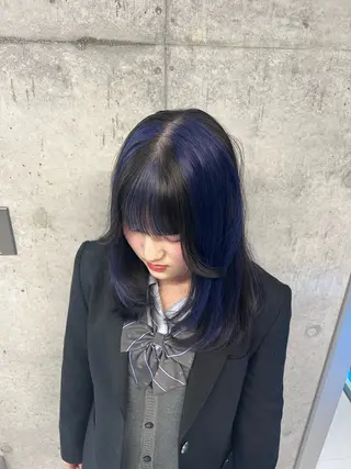 ミディアム カラー 大人GAL製造機/カ ラー×エクステゆいとのヘアスタイル