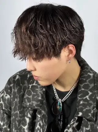 ミディアム パーマ ヘアアレンジ メンズ ⚡️メンズ特化⚡️ 倉林 隼大のヘアスタイル