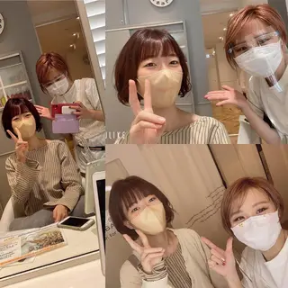 ショート カラー メンズ キッズ ✂︎ショート、ボブ、 レイヤー🩵YUMIのヘアスタイル