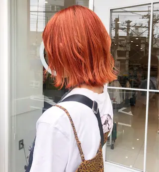 ミディアム カラー ウルフカット ハッシュカット/七海のヘアスタイル