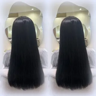 ロング カラー 猪妻 采蘭のヘアスタイル