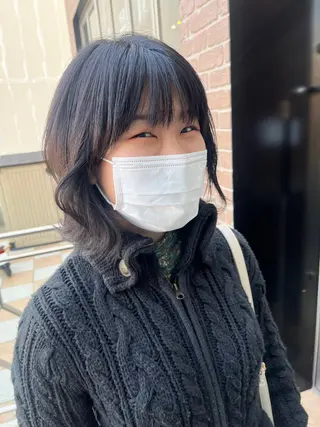 ミディアム カラー 久木原 ゆりのヘアスタイル