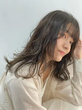 セミロング カラー パーマ ヘアアレンジ メンズ キッズ ネイル マツエク・マツパ アイブロウ Stockオーナー 古田翔平のヘアスタイル