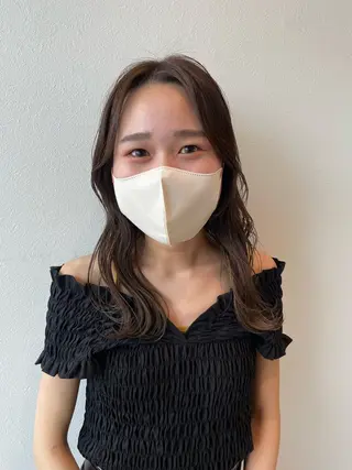 セミロング SARA古賀店 かすみ🐬🩵のヘアスタイル