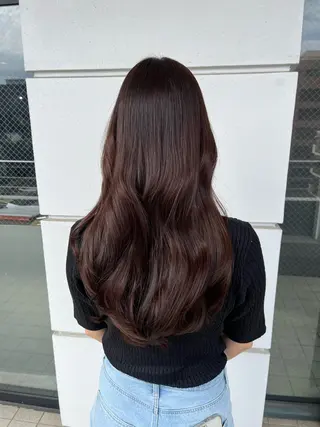 ロング 髪質改善×ブリーチ 無しWカラー🫧天神のヘアスタイル