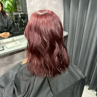 ミディアム カラー nameless髪質 改善ブリーチ心斎橋のヘアスタイル
