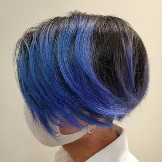 ショート カラー 派手髪/ハイトーン/ エクステ✨ユウキのヘアスタイル