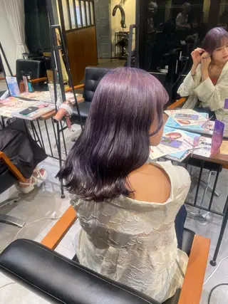 ミディアム カラー ヘアアレンジ ・˚✧すずね˚✧* lucia(ルチア)のマツエク・マツパデザイン