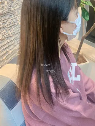ロング カラー 艶ベージュ/オリーブ カラー🫒airiのヘアスタイル