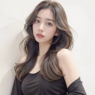 ロング 韓国レイヤーカット KOUKIのヘアスタイル