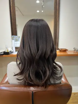 セミロング 透明感カラー🩵/ 艶カラー/minaのヘアスタイル