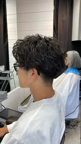 ミディアム パーマ メンズ 似合わせ/前髪カット /店長   村上直也のヘアスタイル
