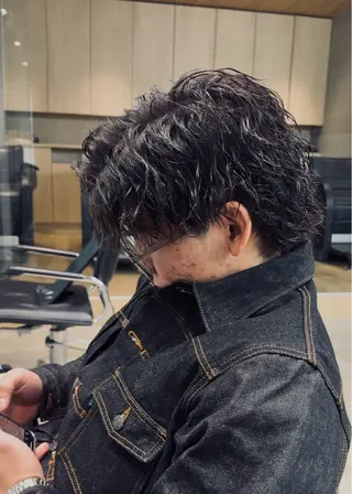 ショート パーマ fifth天神パーマ メンズ特化/虎太郎のヘアスタイル