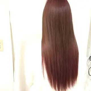 ロング カラー ヘアアレンジ きむえり/髪質改善 /うねり広がり改善のヘアスタイル