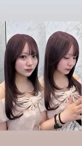 ロング カラー 韓国ヘア🎀 /♡𝓝𝓸𝓪♡のヘアスタイル