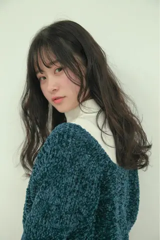 ロング カラー パーマ ヘアアレンジ メンズ キッズ ネイル マツエク・マツパ EnBlesS西宮 マンツーマン神道有基のヘアスタイル