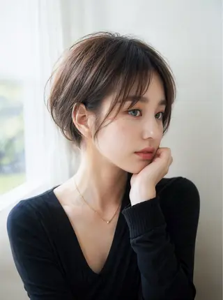 ショート 酸性ストレート 髪質改善のヘアスタイル