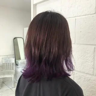 ミディアム カラー miku🌿‬ メンズバレイヤージュのヘアスタイル
