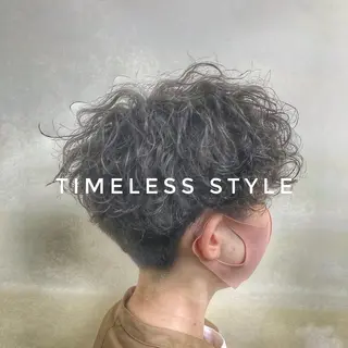 ショート パーマ メンズ Back  bone barberのヘアスタイル