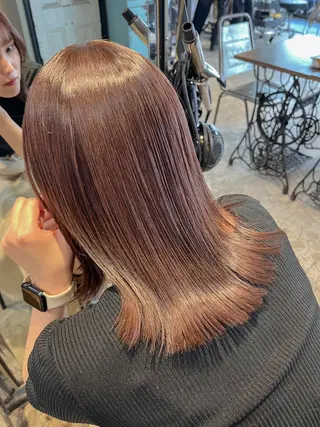 ミディアム カラー 似合わせベージュ 🍯ayumi🍯のヘアスタイル