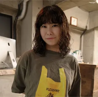 ミディアム パーマ レイヤーカット/艶髪 /ストレート/リクトのヘアスタイル