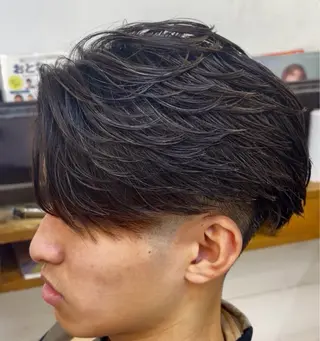 パーマ メンズ 市道 翼のヘアスタイル