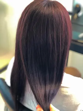 ミディアム カラー 縮毛矯正　野口 恵のヘアスタイル