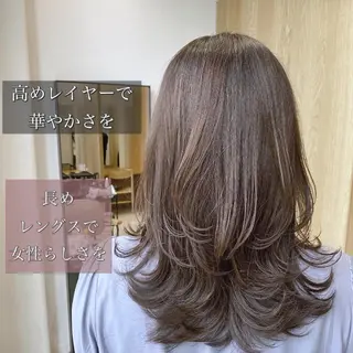 ミディアム 沖 宜志のヘアスタイル