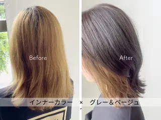 ミディアム SARAJU 仁川店【カラー特化】のヘアスタイル