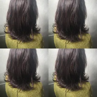 ミディアム カラー 小栗 麻衣のヘアスタイル