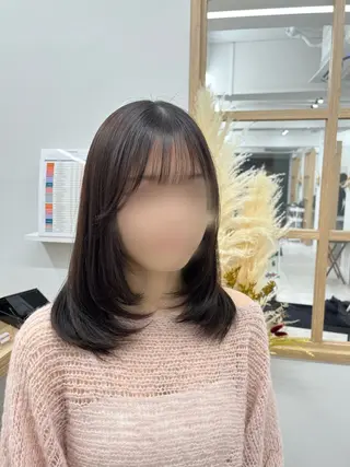 セミロング 柔らかオリーブ🌿 HIMARI🌻のヘアスタイル