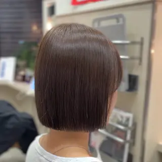 ミディアム カラー 横浜パーマ🌐ボブ✨ 暖色カラーもえかのヘアスタイル