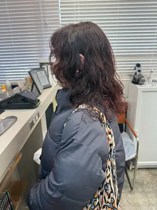 ミディアム カラー パーマ 早瀬裕之 パーマのヘアスタイル