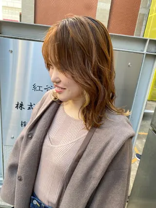 ミディアム 藤田 遼のヘアスタイル